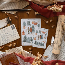 Charger l'image dans la galerie, Planche de stickers ferme de sapins
