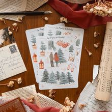 Charger l'image dans la galerie, Planche de stickers ferme de sapins
