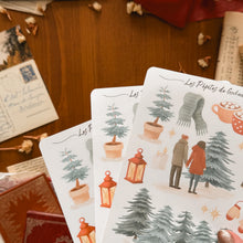 Charger l'image dans la galerie, Planche de stickers ferme de sapins
