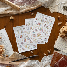 Load image into Gallery viewer, Grande planche de stickers Lectures Printanières - Romantasy
