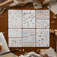 Load image into Gallery viewer, Grande planche de stickers Lectures Printanières - Fleurs
