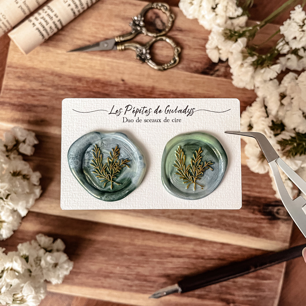 Wax seal duo - rosemary