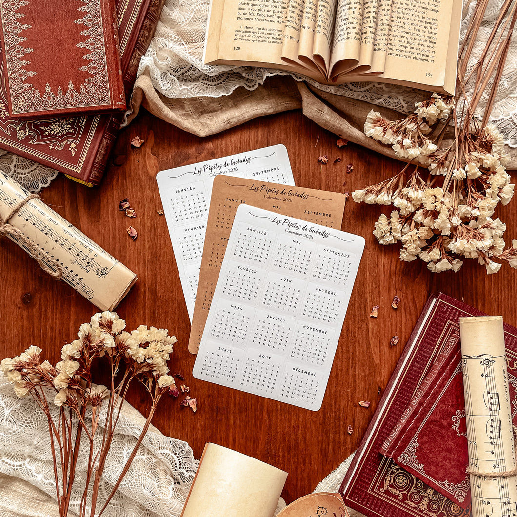 Large sheet of black and white calendar stickers